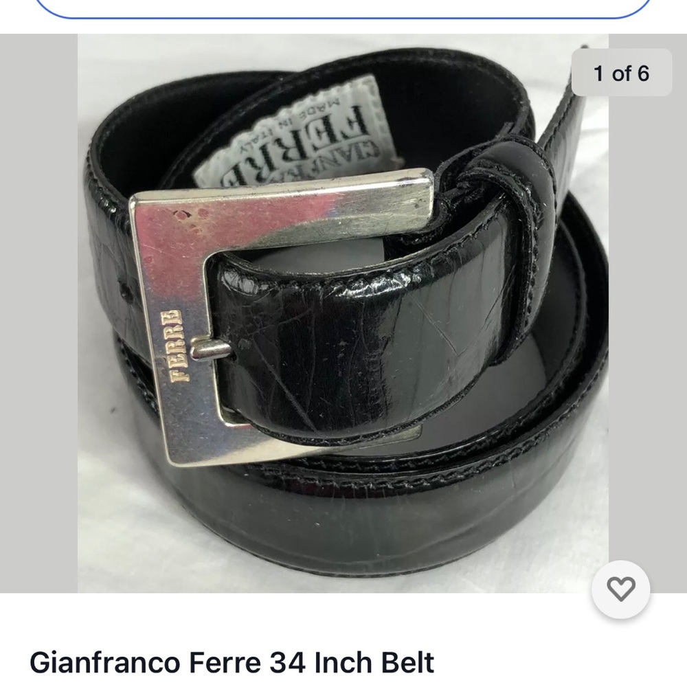 Gianfranco Ferre 34 inch Belt in Black